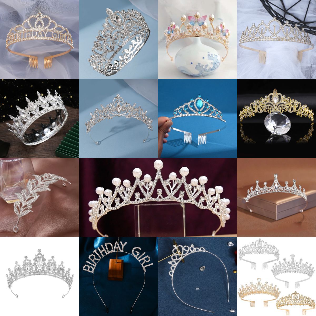 雅星饰品环保锌合金新娘皇冠发梳头饰项链爪链批发定制婚礼配饰皇冠款详情1