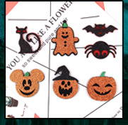 New Korean-style Halloween Wizard hat Pumpkin Ghost Skull Bat BOO hair clip accessory pic 6