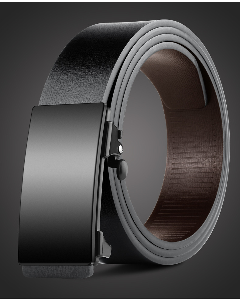 皮带男士合金自动扣内穿腰带商务休闲男士皮带牛皮裤腰带厂家批发详情18