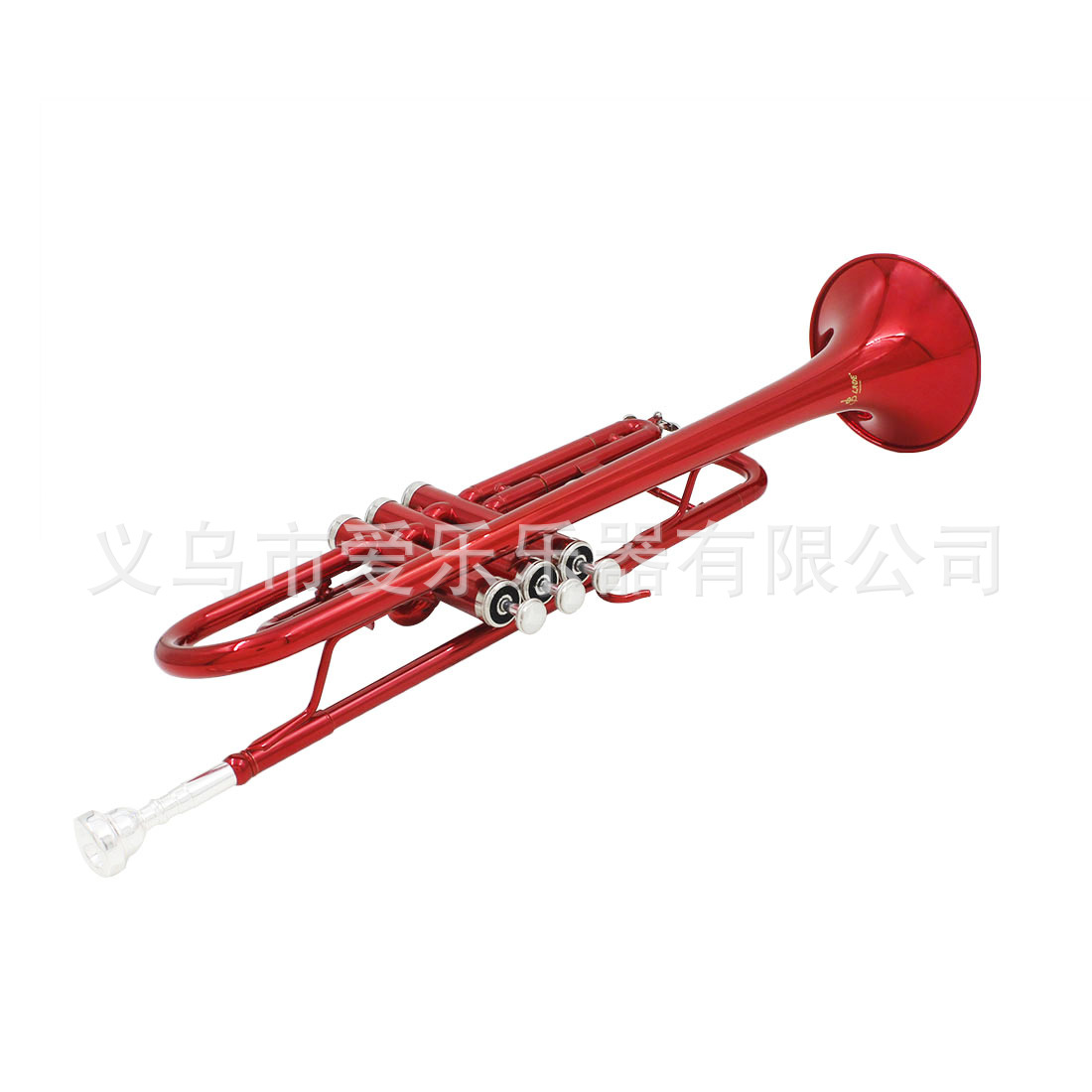Wholesale wind band red trumpet instrument manufacturer, children and students perform B-flat three-note trumpet, drum and bugle corps instruments pic 14