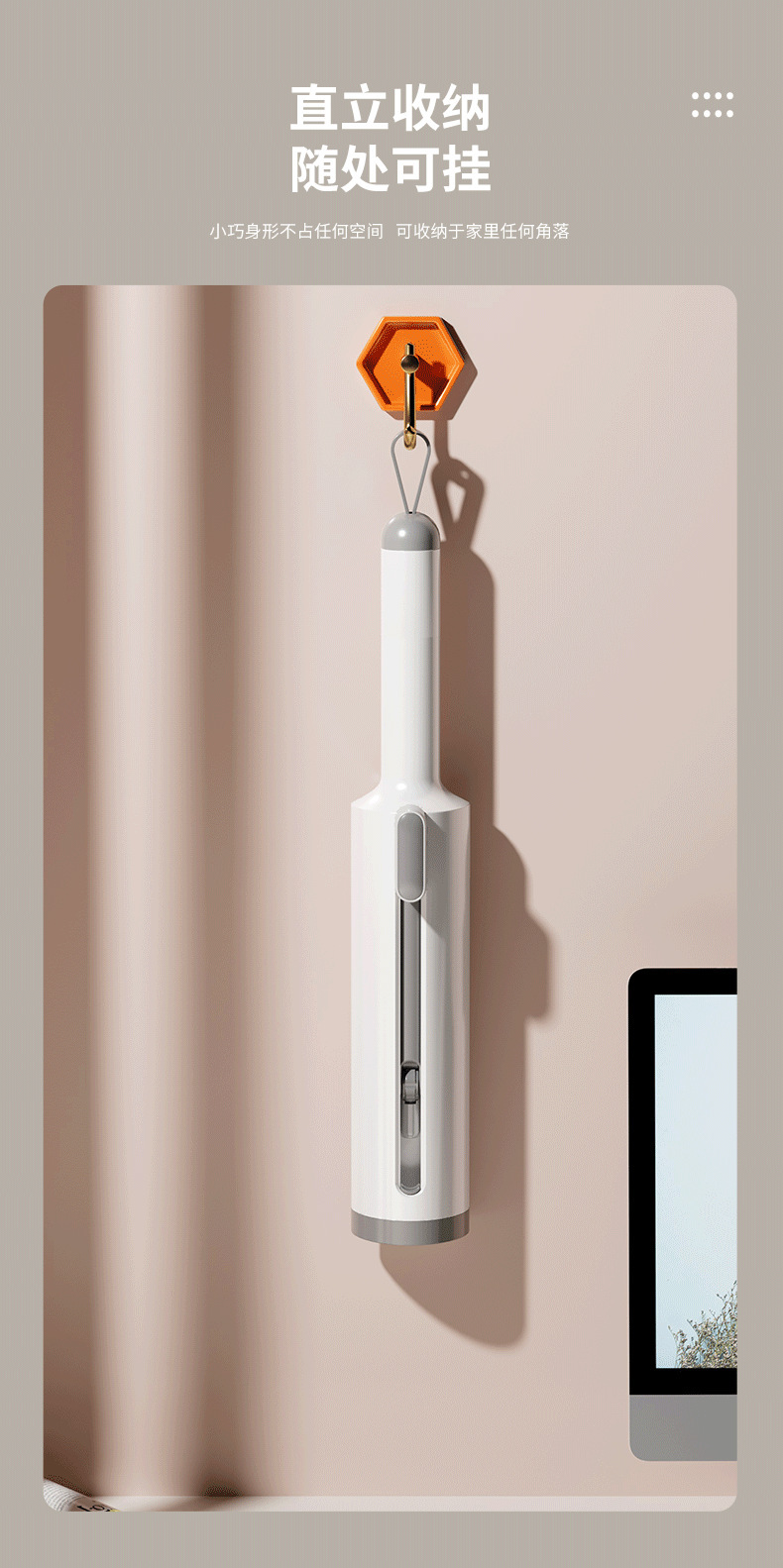 Cross-border manufacturer wholesale mini household lazy mop, desktop cleaning without dirty hands, rotating hand-wash flat mop pic 8