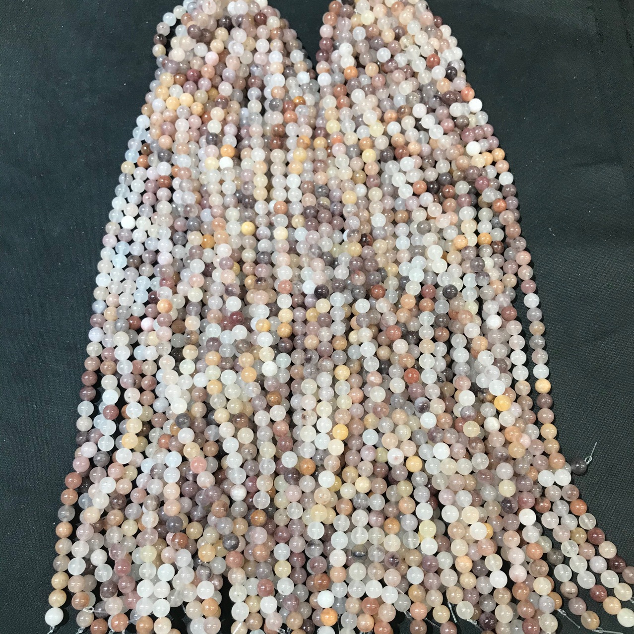 天然紫罗兰佘太翠圆珠 金丝玉紫罗兰散珠半成品手链项链配饰玉石详情3