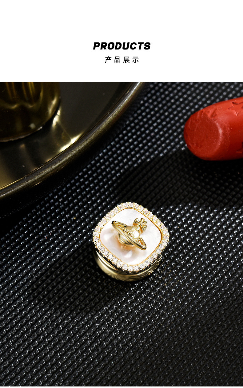 新款百搭小众星球磁吸扣胸花时尚简约几何防走光别针扣详情17