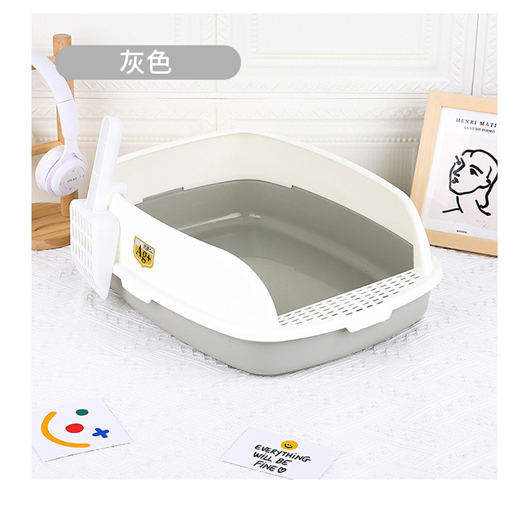 Thickened pedal cat toilet, semi-enclosed cat litter box, cat pet supplies, anti-splash, detachable and washable cat litter basin wholesale pic 14