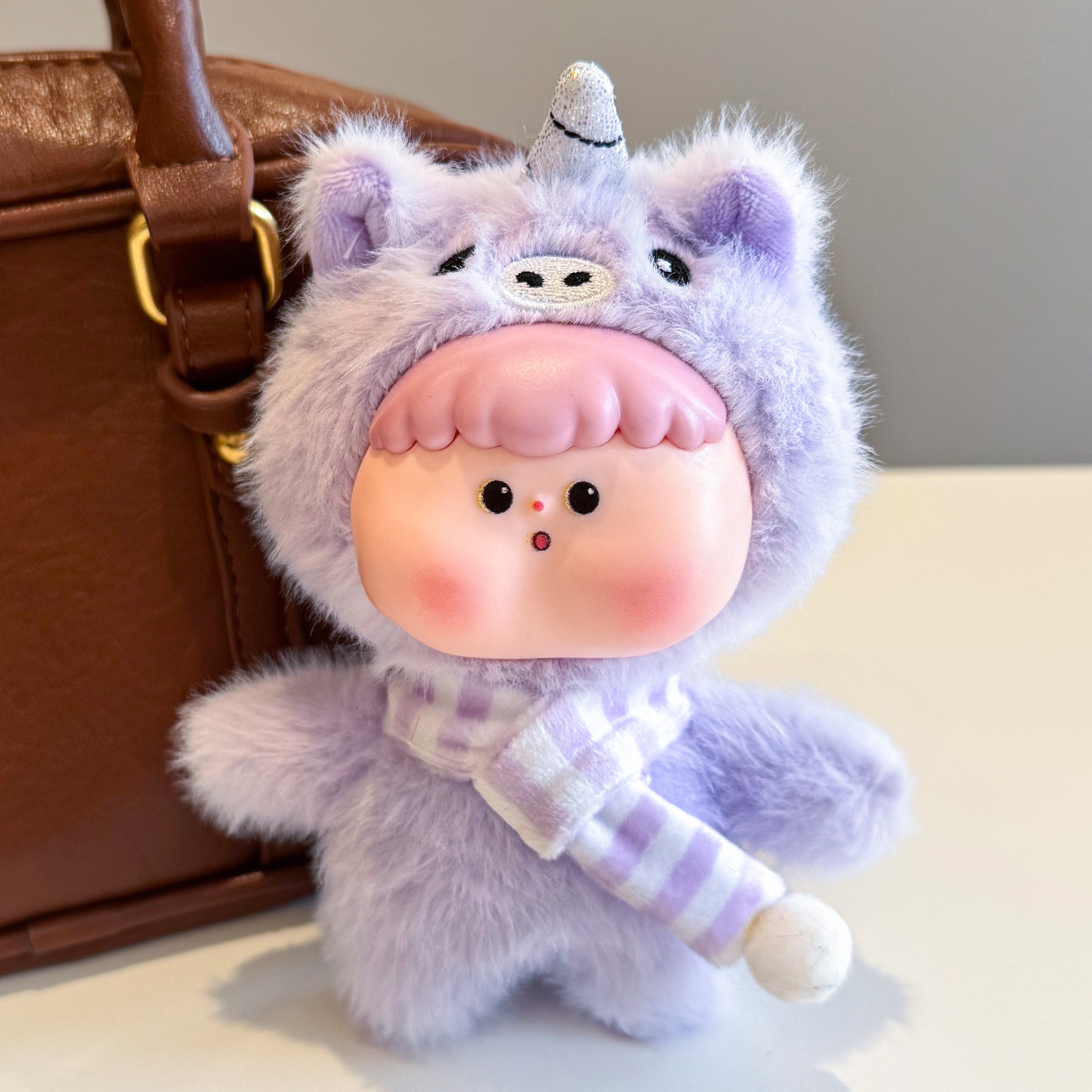 DUDU动物园系列玩偶可爱搪胶变装娃娃挂件毛绒玩具书包挂饰钥匙扣详情4