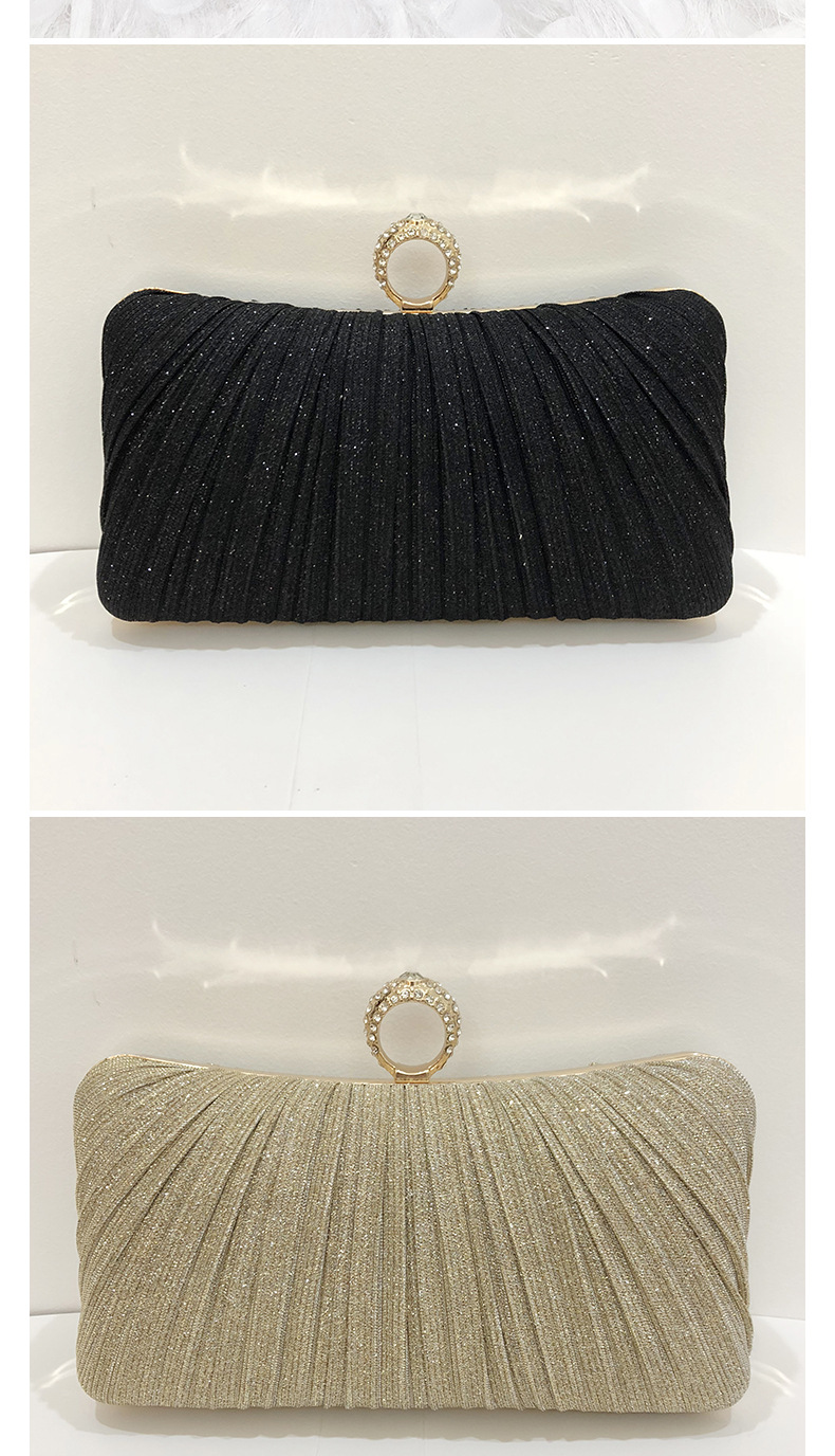 新款晚宴包褶皱手拿包晚装包新中式宴会包女士斜跨百褶礼服旗袍包详情17