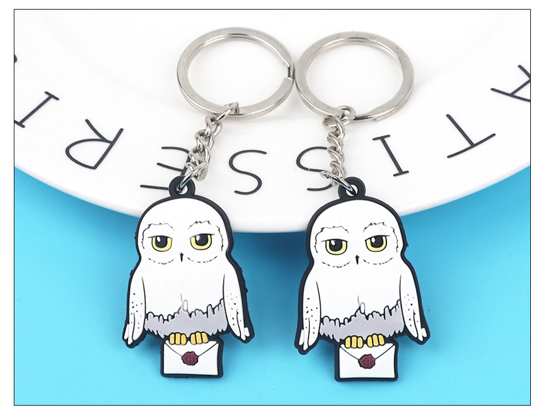 PVC软胶钥匙扣批发 猫头鹰钥匙圈 卡通信封挂件 信鸽礼品玩具现货详情4