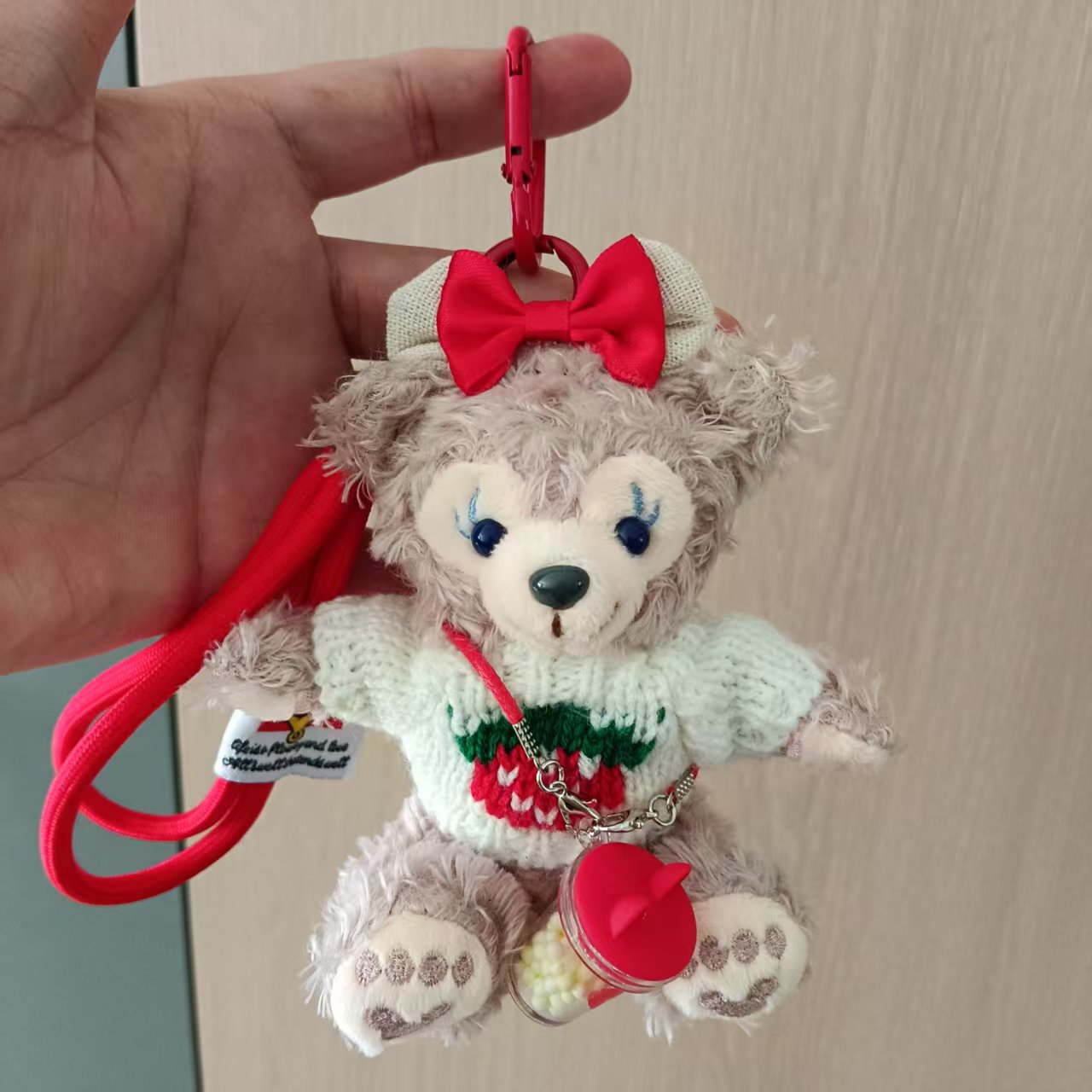 雪莉玫小熊钥匙扣玩偶毛绒挂件达菲公仔情侣包包娃娃女生礼物批发详情32
