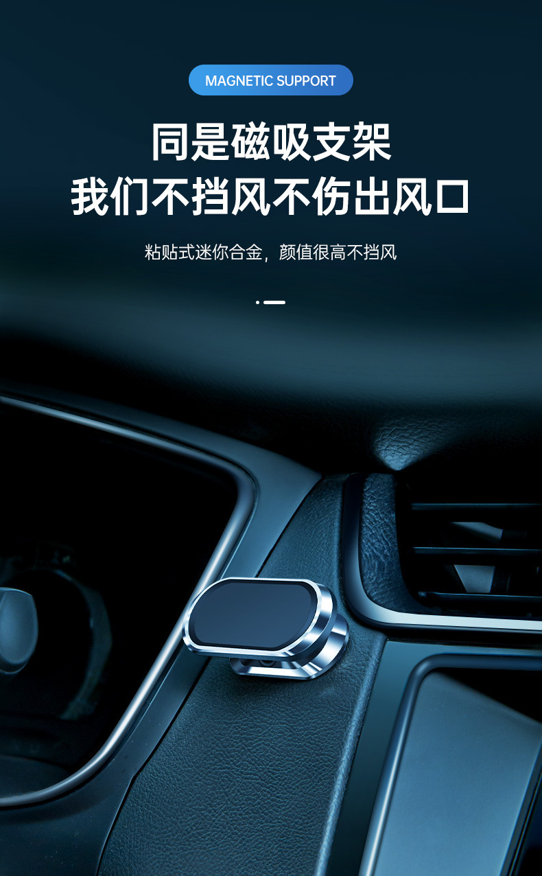 The F16 metal magnetic car mobile phone navigation stand with strong magnetic adsorption and 360° rotation adjustment pic 6