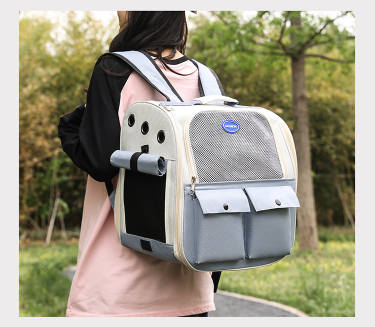 宠物用品猫包外出双肩宠物包大容量透气便携出行宠物猫狗背包详情29