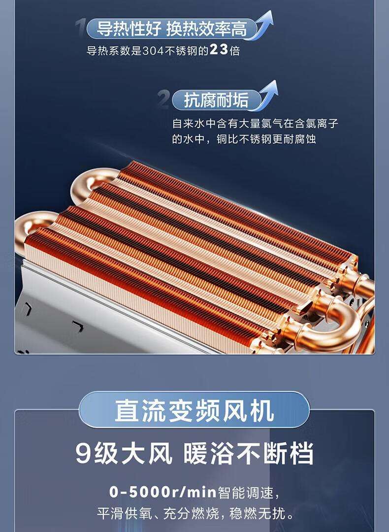 海尓燃气热水器12/13/16升节能家用洗澡恒温天然气强排式热水器详情16