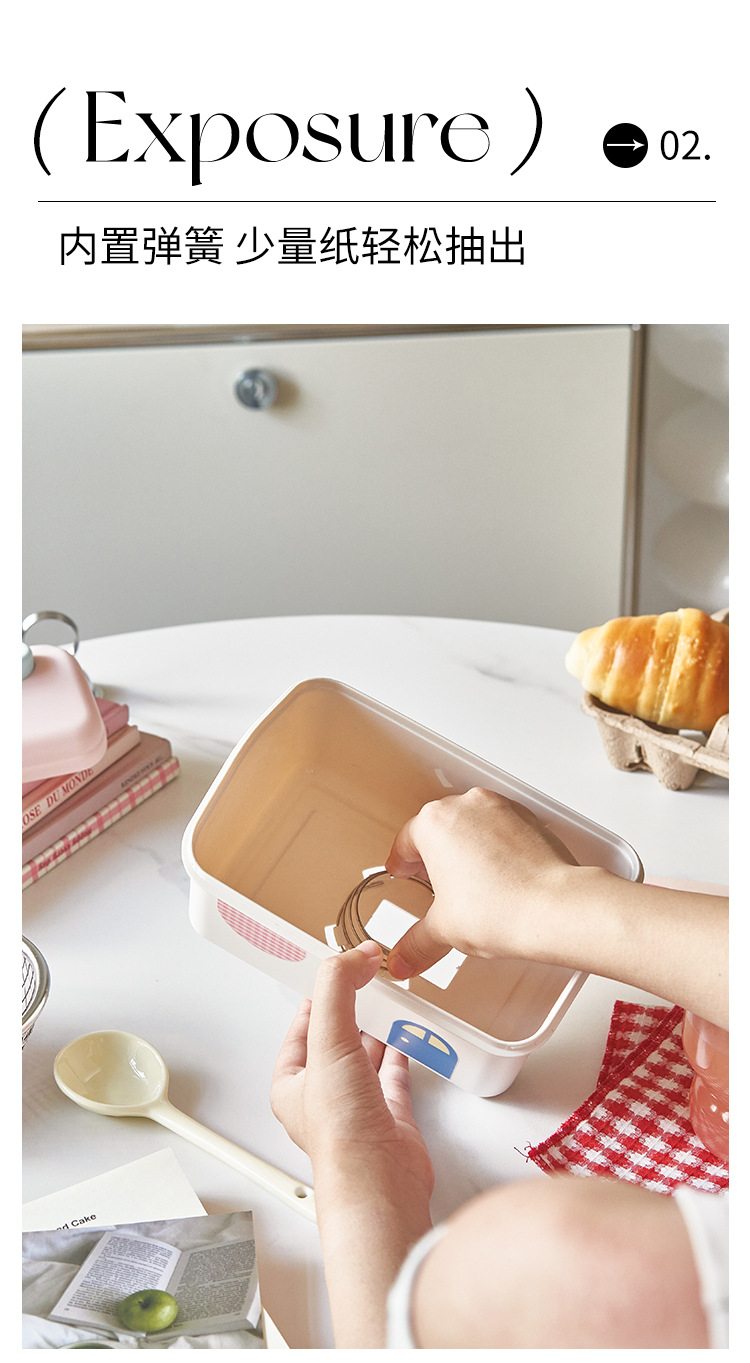 Small house tissue box, living room napkin box, high-end feel, desktop coffee table, cute storage, tissue box, wall-mounted pic 5