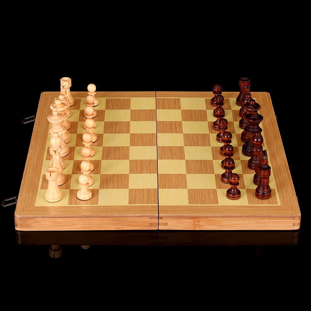 无磁性二合一国际象棋跳棋木质含双后专业级棋牌桌游玩具厂家外贸详情17