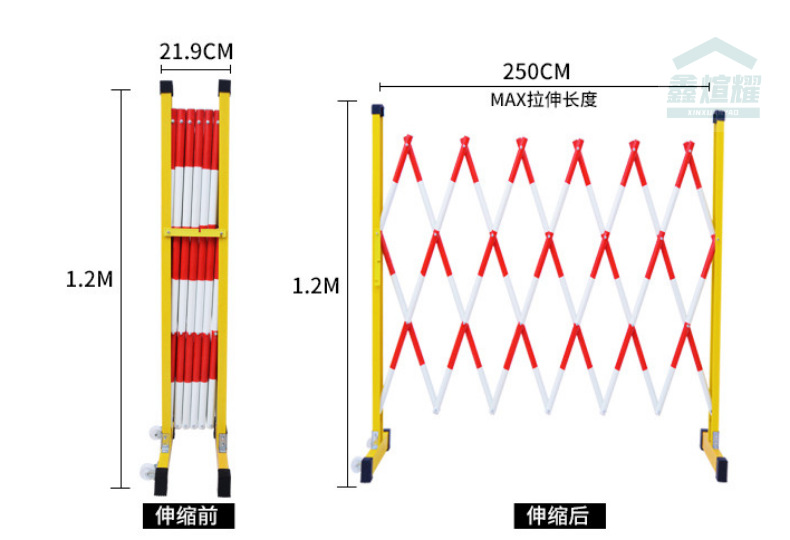 电力伸缩围栏网工程施工安全绝缘折叠栅栏玻璃钢管隔离止步防护栏详情8