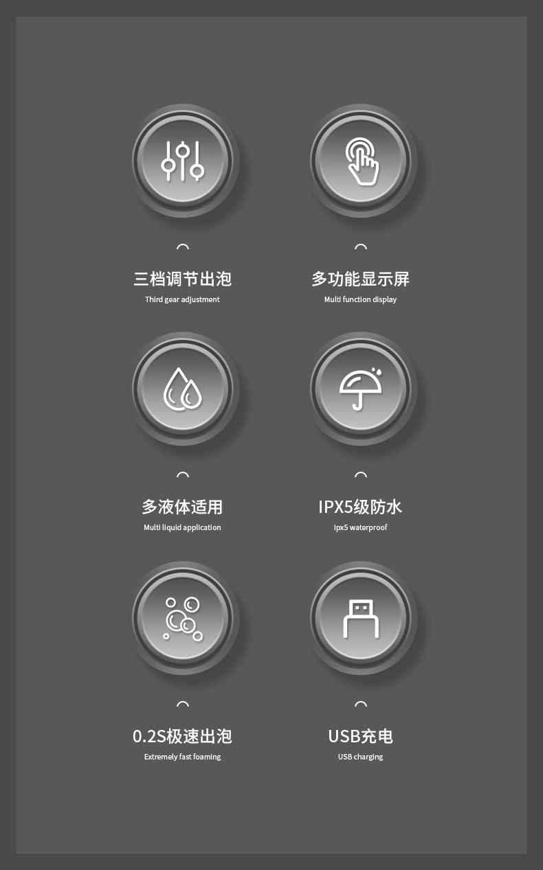 Factory direct supply of smart sensor hand sanitizers, automatic foam soap dispensers, wall-mounted hand sanitizers, cross-border hand wash phones pic 2