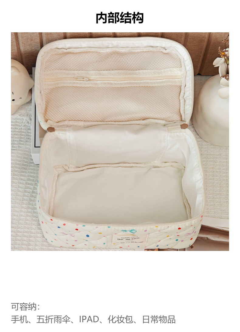 跨境新款化妆包女大容量轻携手提化妆品收纳包洗漱包可爱图案包包详情4