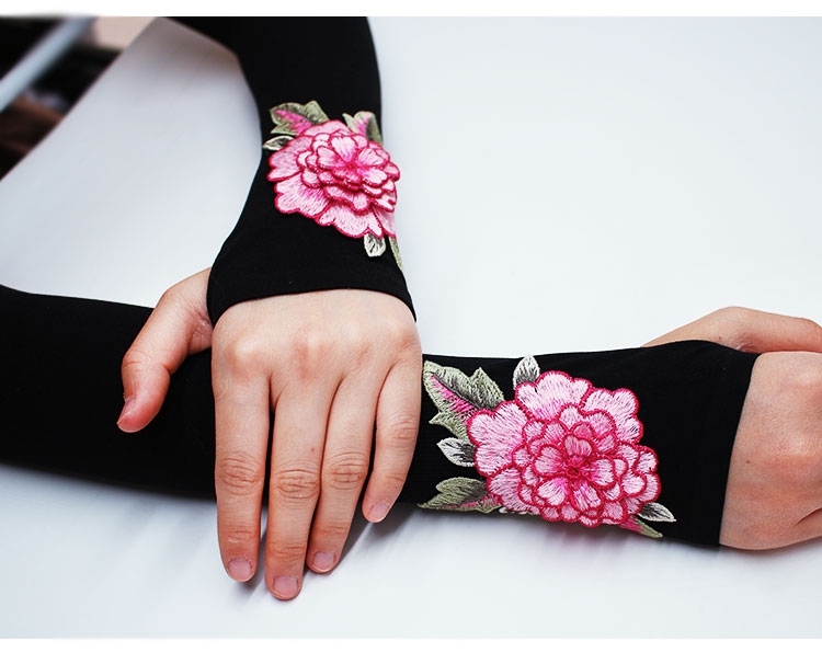 防晒袖套女防紫外线冰丝手袖护臂骑行夏天开车长款手臂套薄款户外详情14