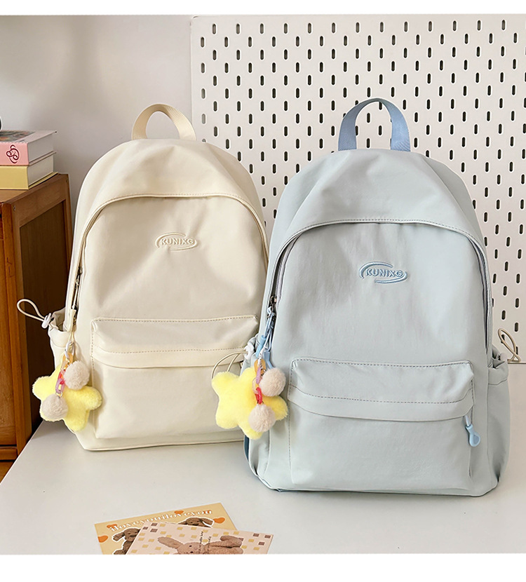 日系ins休闲校园小书包女高中大学生初中女生双肩包轻便旅游背包详情30