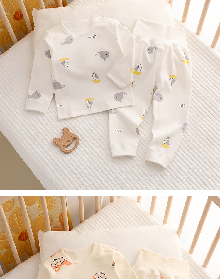 婴儿衣服秋衣秋裤新生儿分体衣套装满月服春秋冬季款睡衣全棉无骨详情20