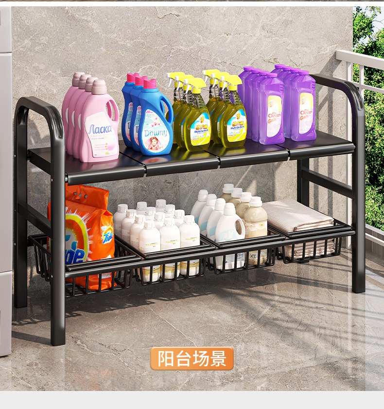 厨房下水槽置物架可伸缩橱柜分层下水道柜子收纳架落地多层厨具详情12