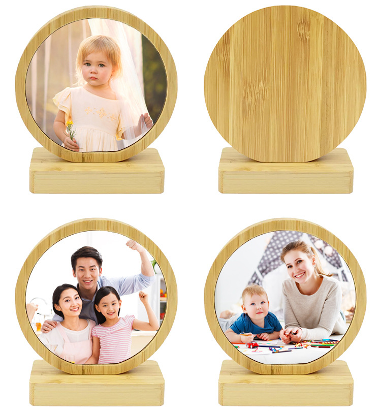 Modern and simple bamboo and wood photo frame table setting, table setting, parent-child commemorative decorative items, couple gifts, DIY commemorative photo frames pic 16