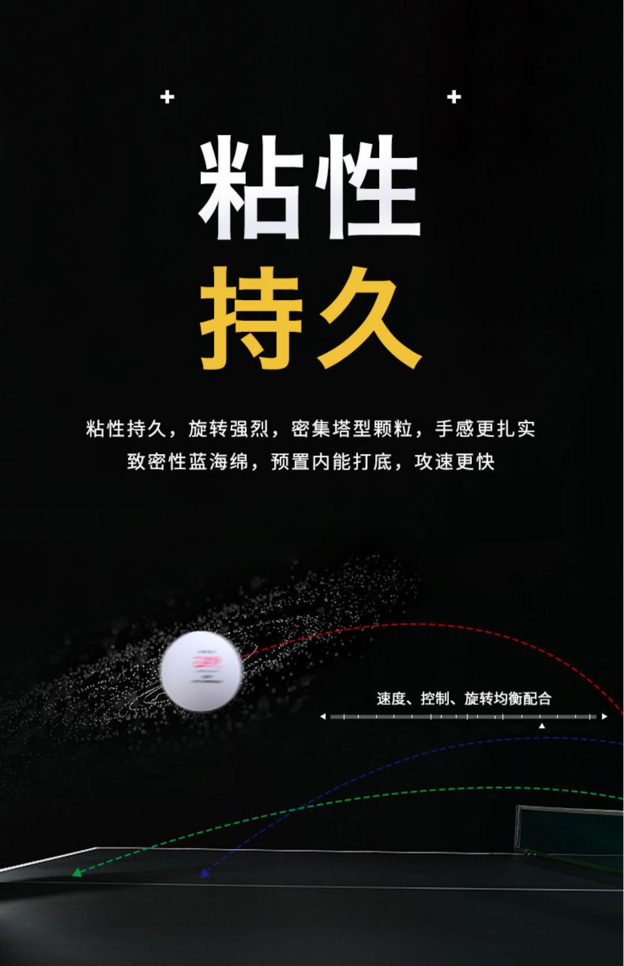 The Meishilong popular table tennis racket rubber blue sponge reverse rubber sleeve rubber fast attack arc circle can be used to sleeve the table tennis rubber pic 10