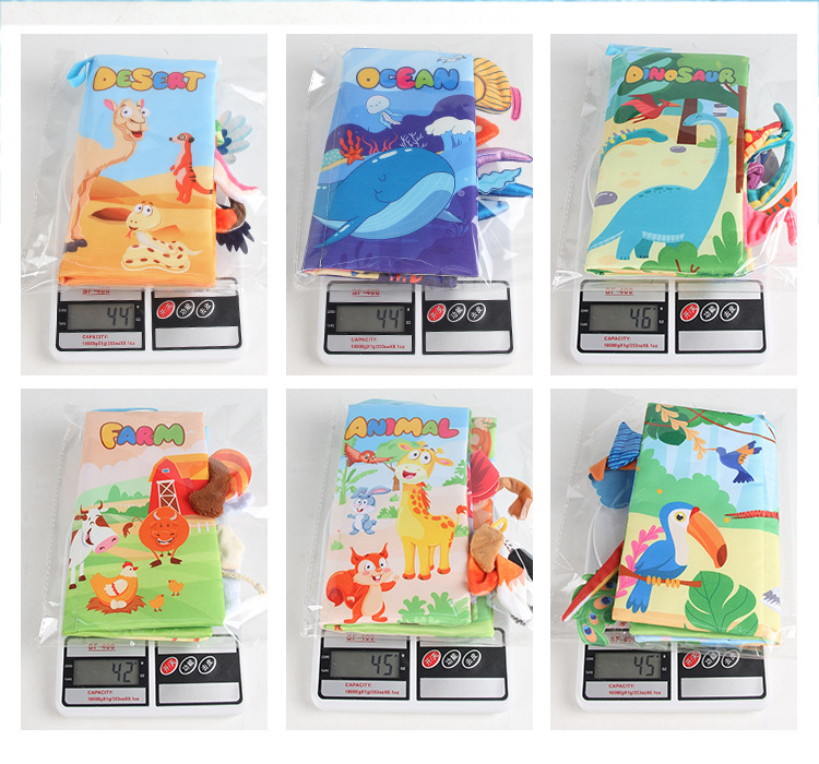 The original manufacturer's tail cloth books for babies aged 0-3 years old come with teething rings that can be chewed and torn. They are early education toys for infants pic 48