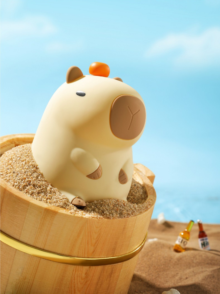 搪胶萌宠卡皮巴拉小夜灯儿童学生朋友礼物高级感卧室摆件卡皮巴拉拍拍灯详情6