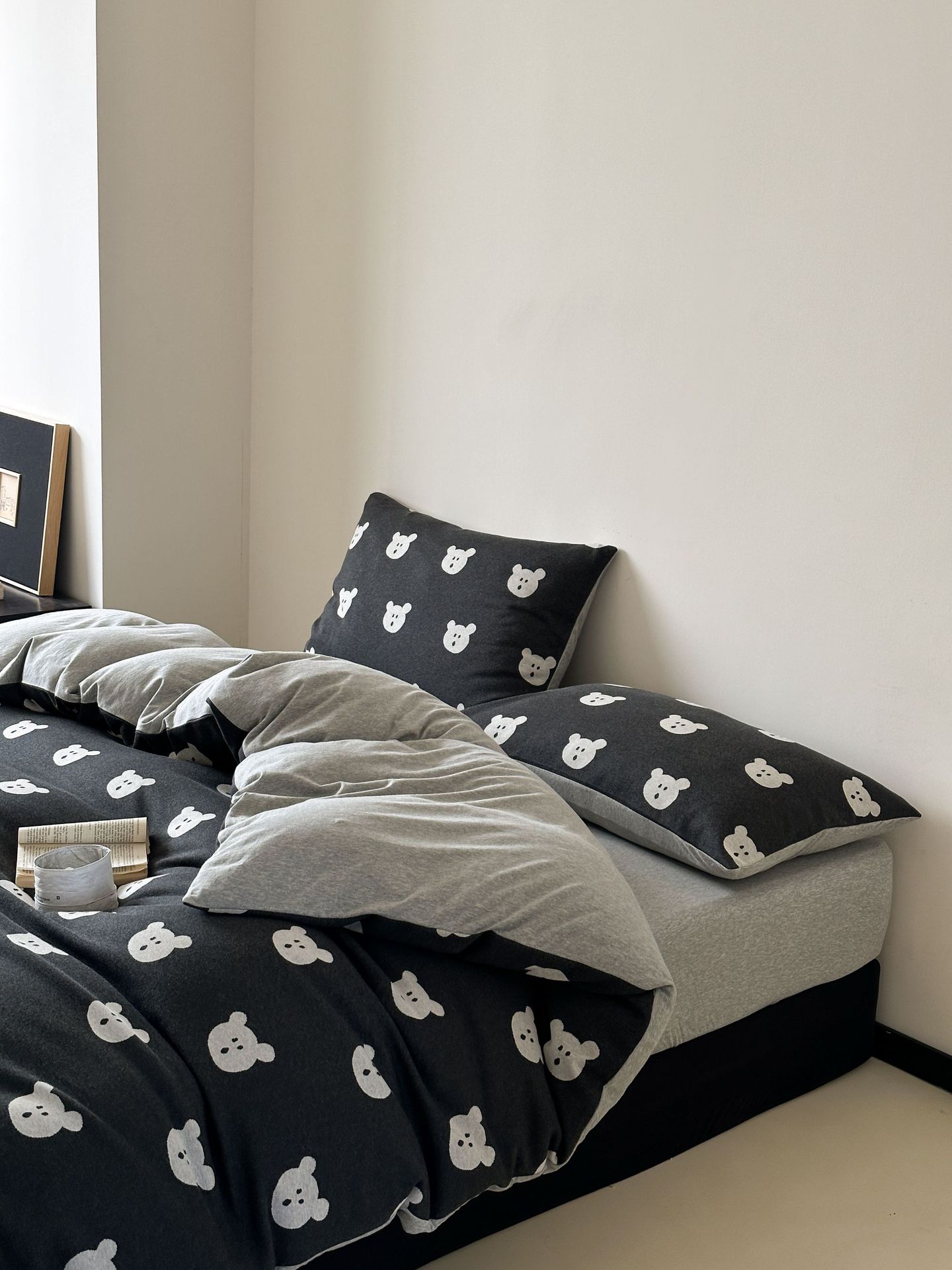 2025 Thickened knitted jacquard Class a all-cotton jacquard knitted cotton four-piece set, Tianzhu cotton Bear Naked Sleeping Quilt cover pic 9