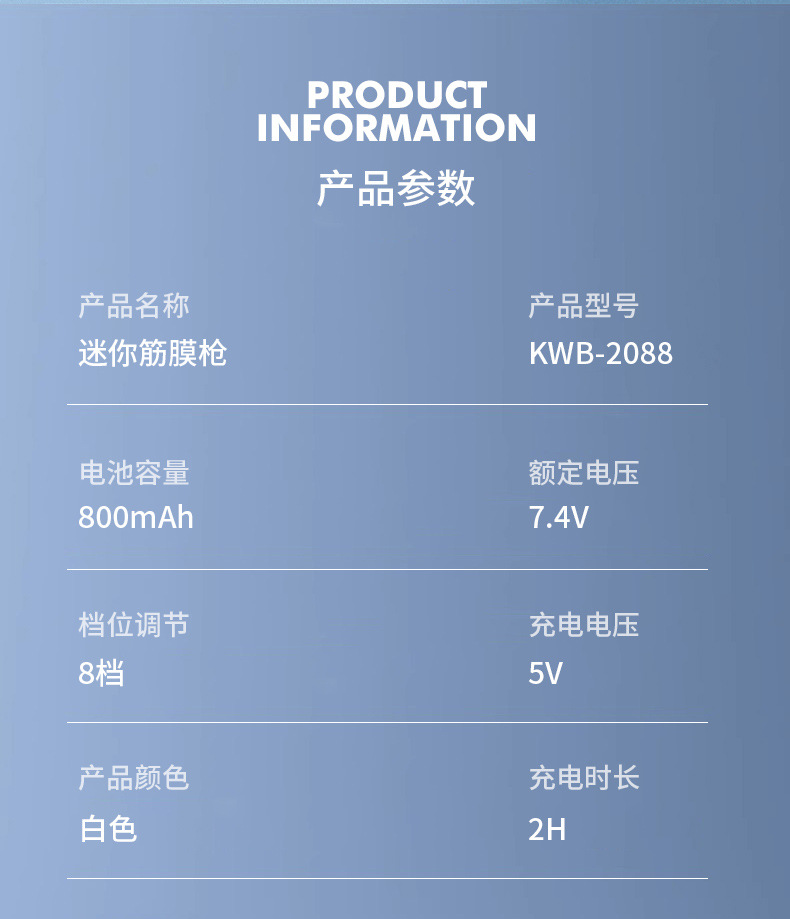 跨境迷你筋膜枪充电款12头肌肉按摩器专业级健身专用颈膜抢按摩枪详情15