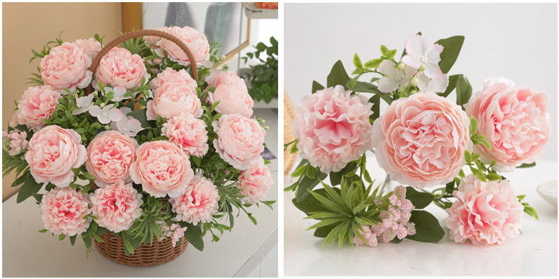 仿真花茶苞牡丹玫瑰多款绢花装饰家居婚庆花艺园配材配景摄影道具详情34