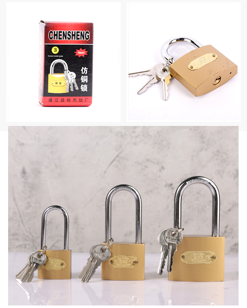 Single-opening imitation copper padlocks, dormitory cabinet lock heads, student drawer locks, household padlocks wholesale, lock manufacturer pic 15