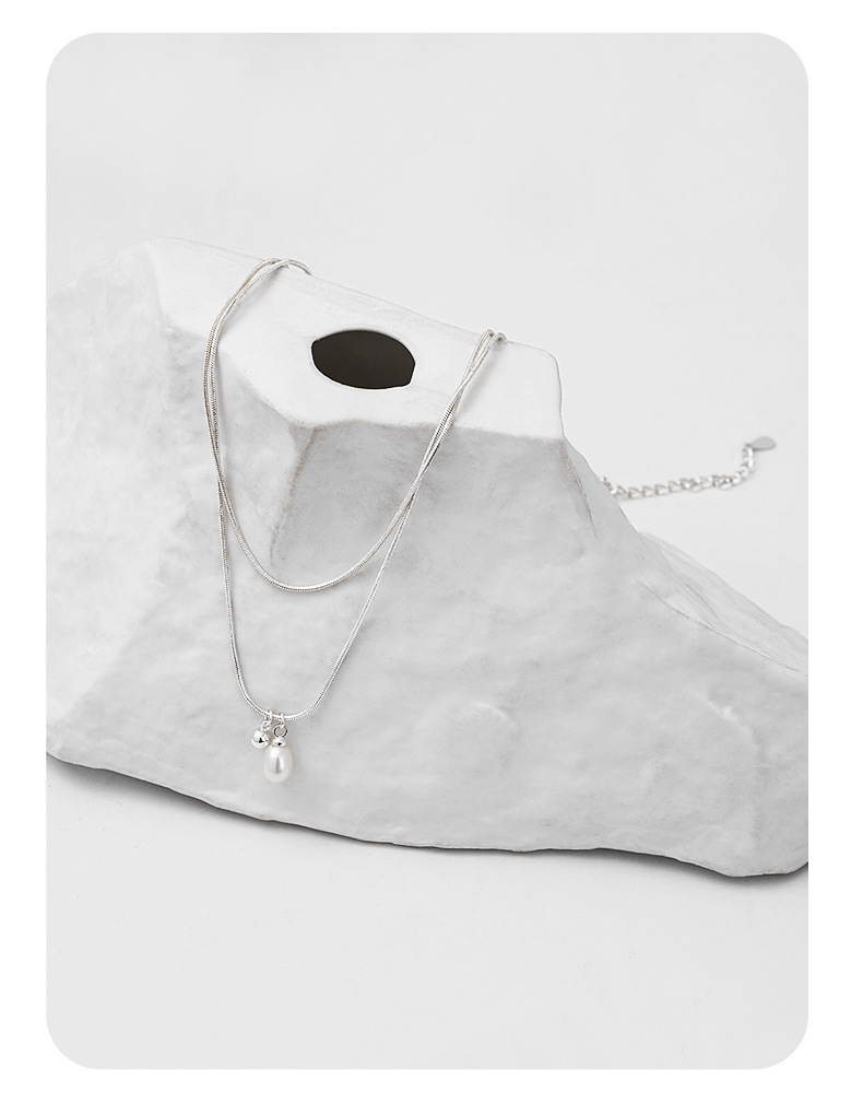 双层叠戴淡水珍珠项链简约温柔风轻奢锁骨链设计ins风项链饰品女详情8