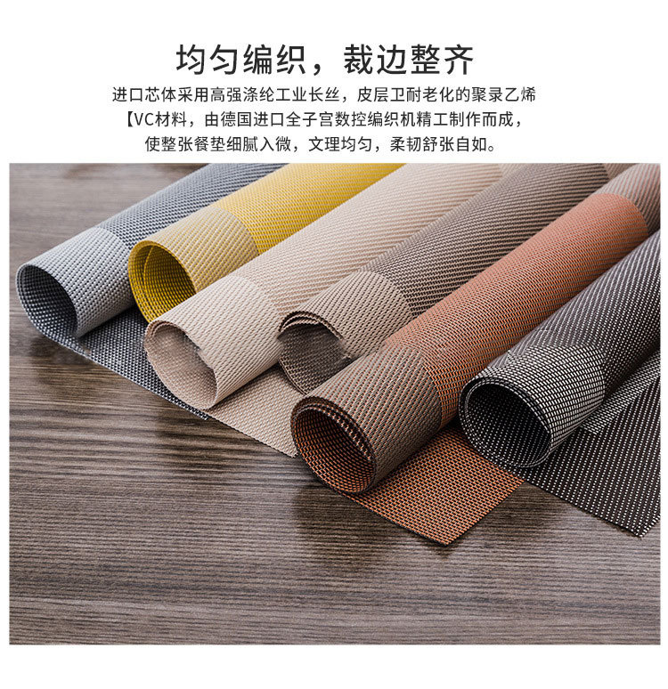 速卖通跨境pvc餐垫防水防油日式隔热餐桌垫酒店餐厅咖啡厅西餐垫详情7