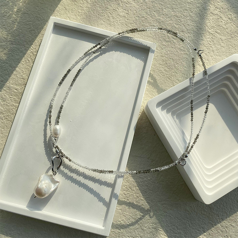 2025新款天然水晶巴洛克珍珠复古高级串珠长项链毛衣链极简秋冬详情6