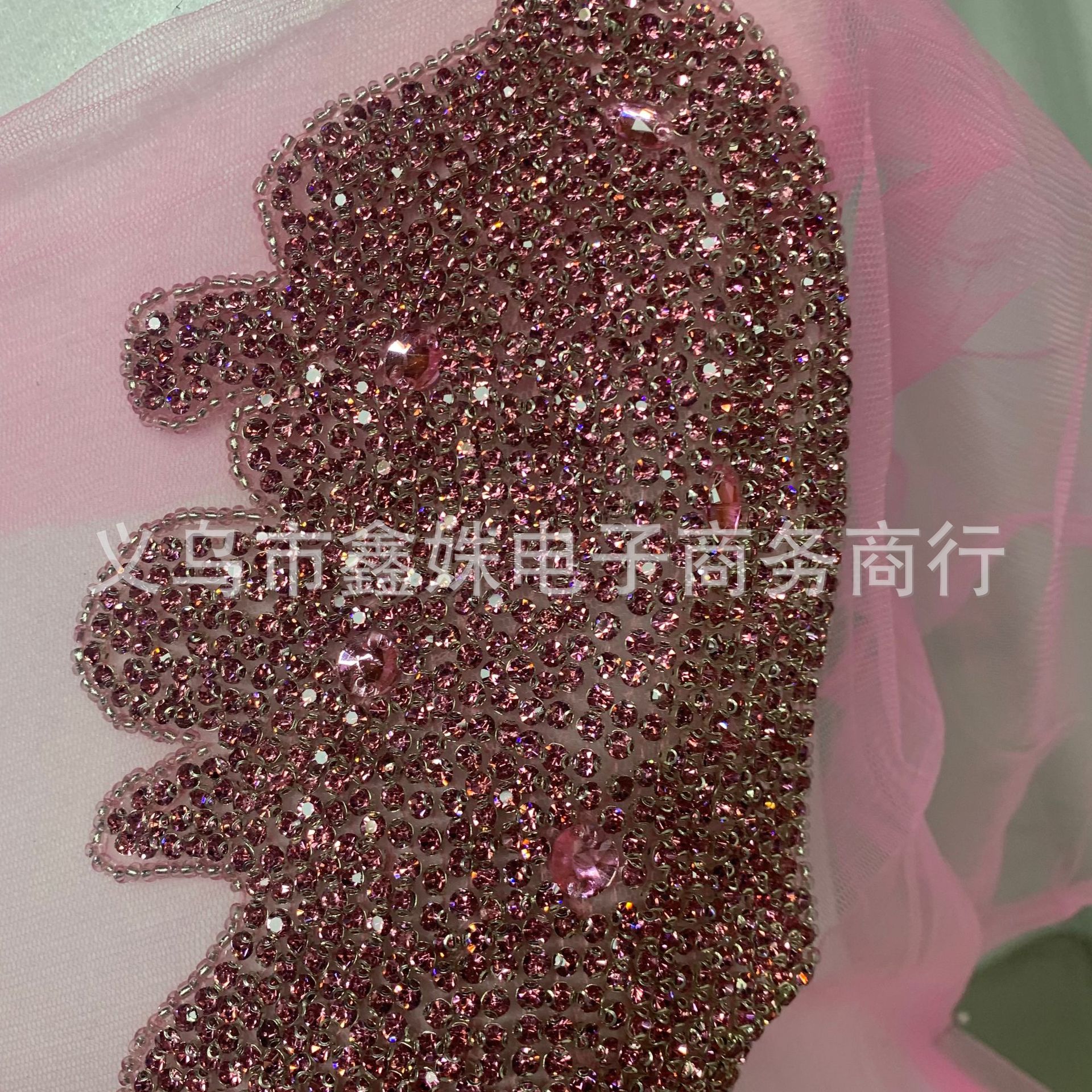 DIY wedding dress, evening gown, skirt and clothing accessories with S-shaped heavy industry glass drill hand-sewn beading pic 5