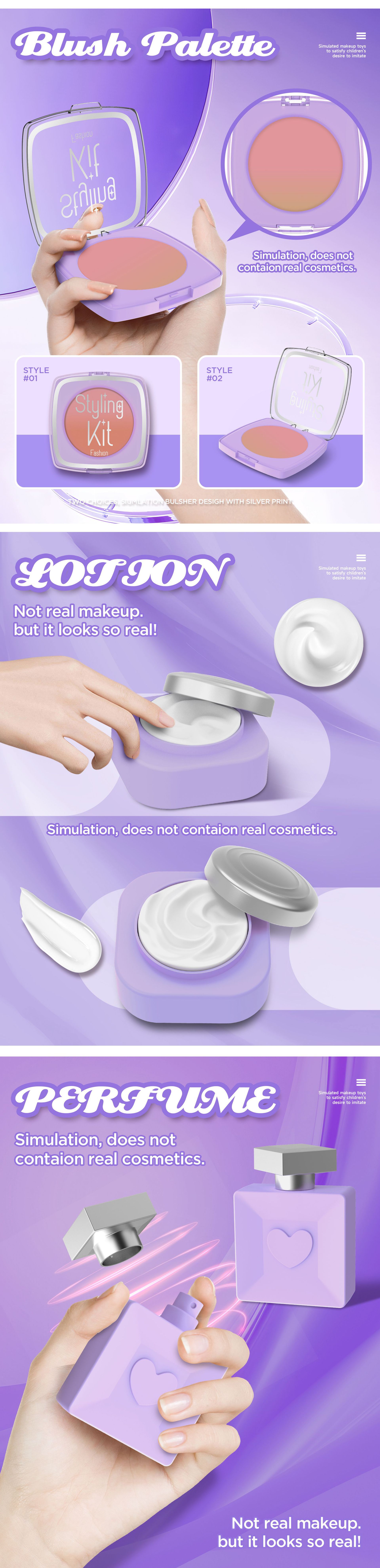严选跨境新品儿童过家家仿真化妆玩具女孩彩妆套装不可涂抹亚马逊详情23