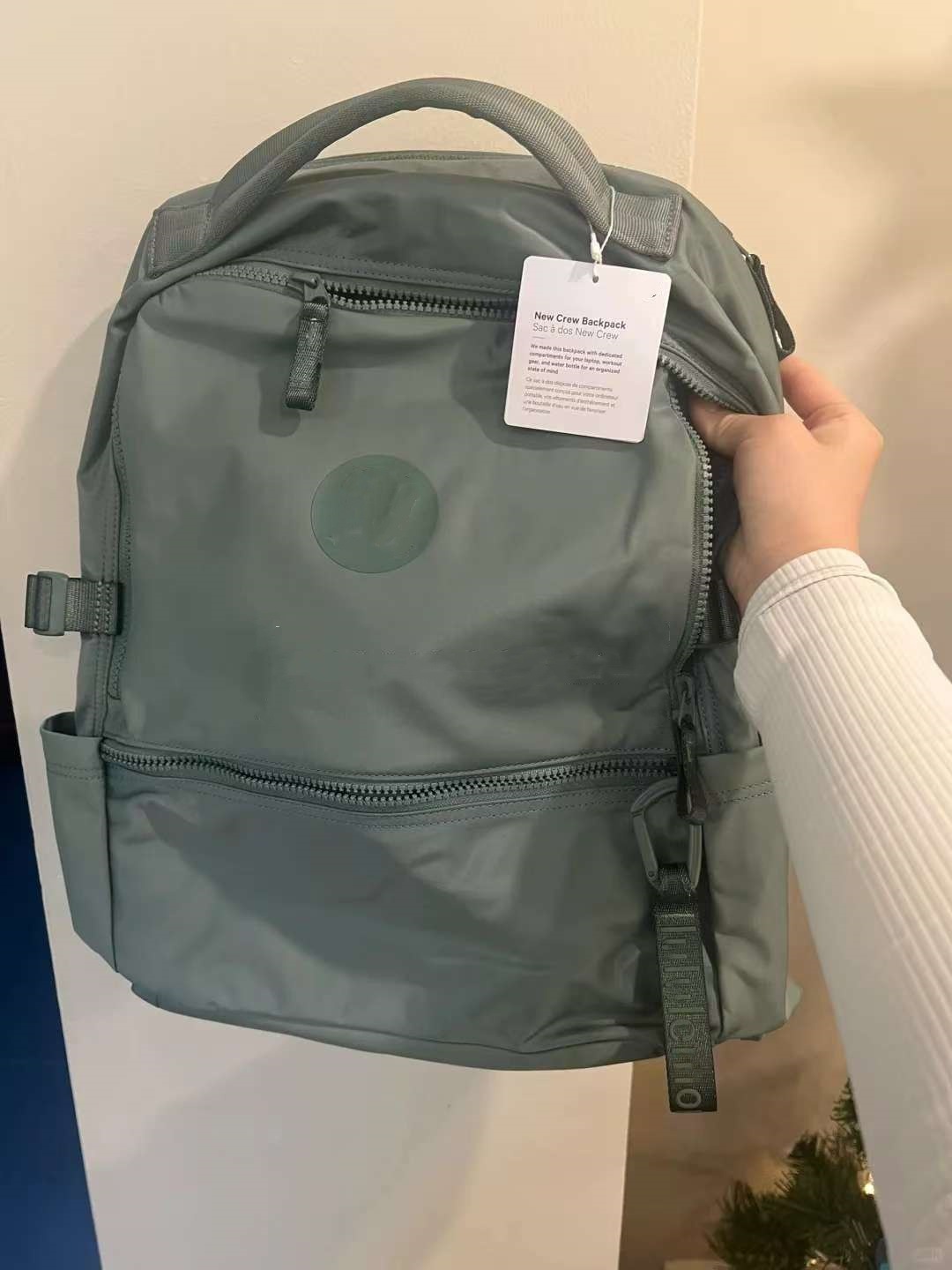 lulu unisex backpack, fashionable nylon backpack, large-capacity student schoolbag, outdoor travel and leisure bag pic 9