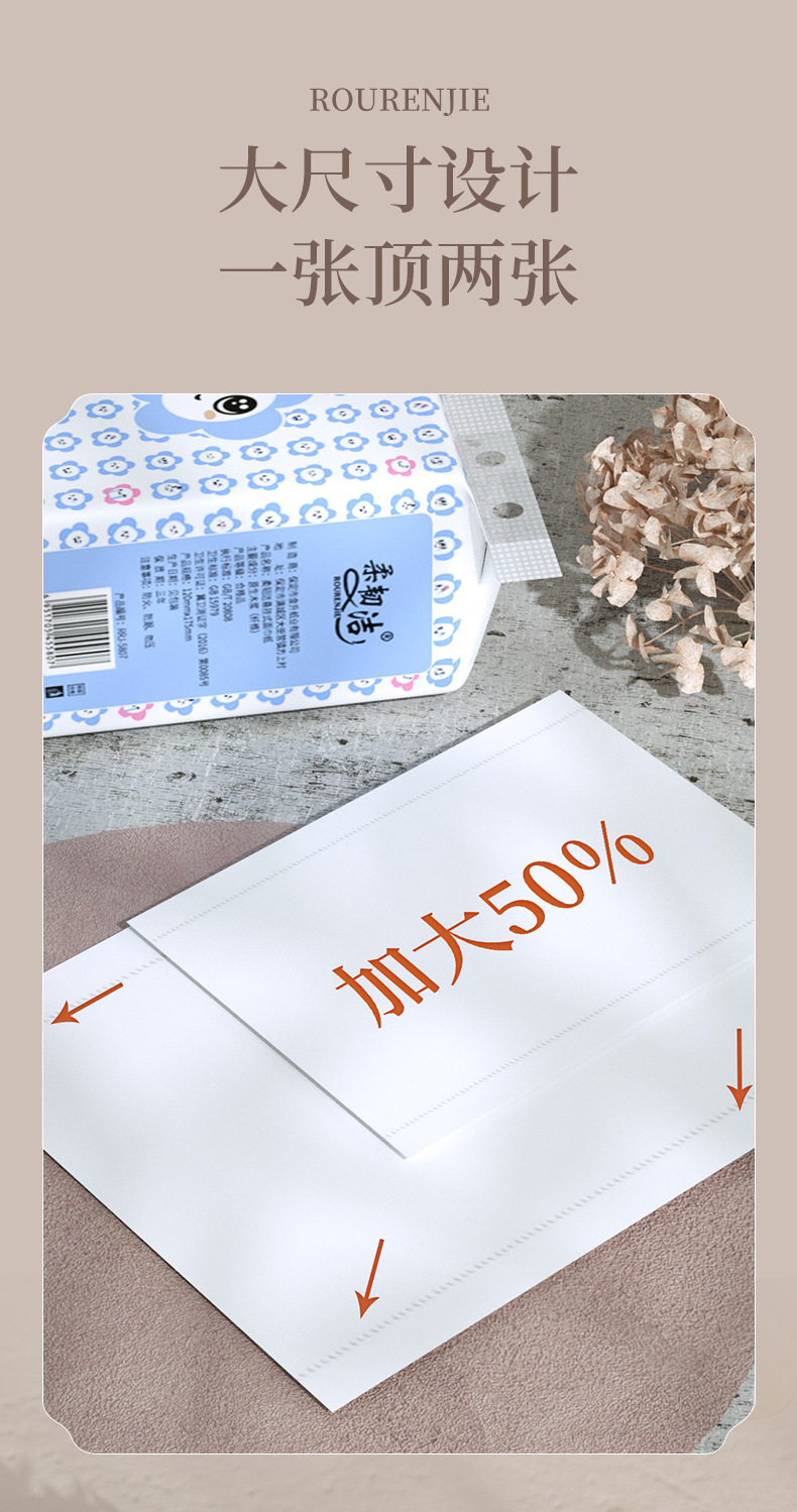 New customers only enjoy 6 large boxes of wall-mounted napkins wholesale, cost-effective household facial tissues, free shipping on toilet paper X pic 5