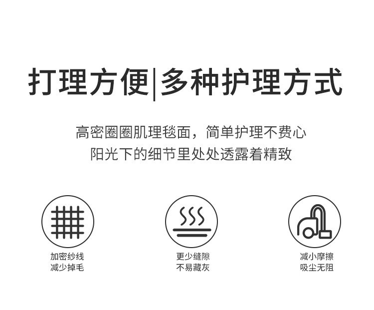 地毯客厅2024新款轻奢高级感卧室沙发厚大面积全铺免洗可擦奶油风详情7