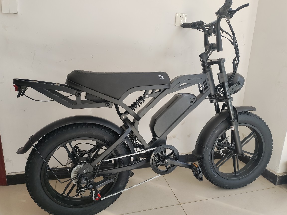 New energy ebike, electric-assisted bicycle, 2.0-inch fat tire, snow and beach off-road, v8 electric motorcycle, front and rear supe pic 3