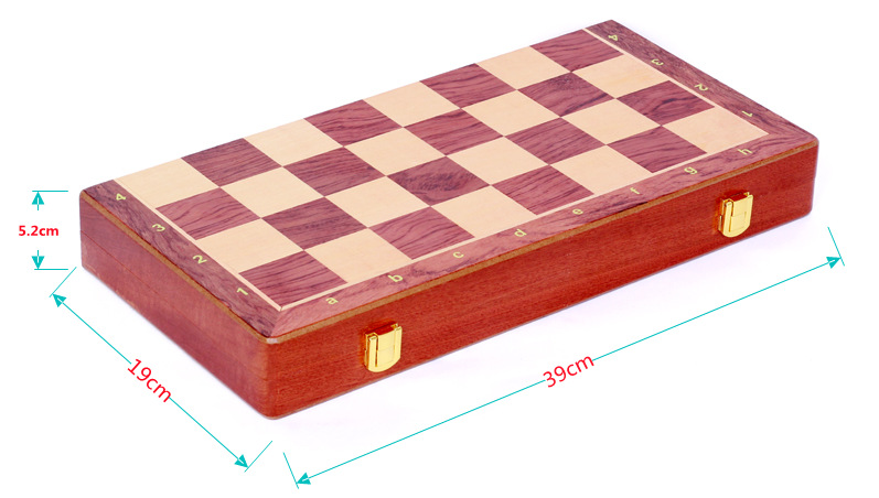 国际象棋金属锌合金玩具折叠棋盘+2个备用棋子手提便携棋具礼盒详情14