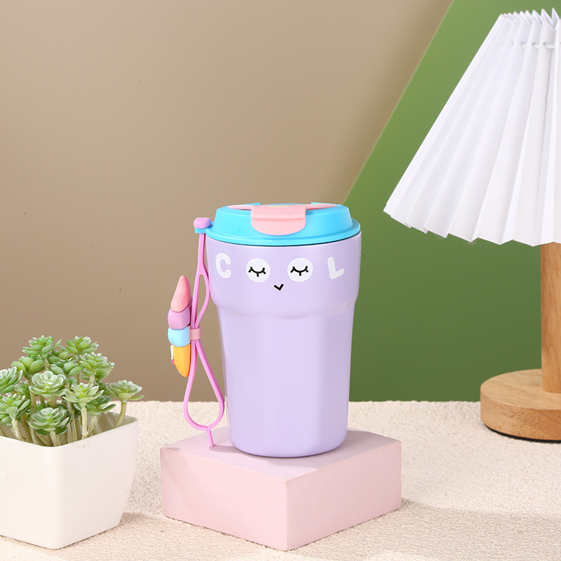 奇趣果汁杯 高颜值316不锈钢保温杯可爱咖啡杯便携手提保温保冷杯详情5