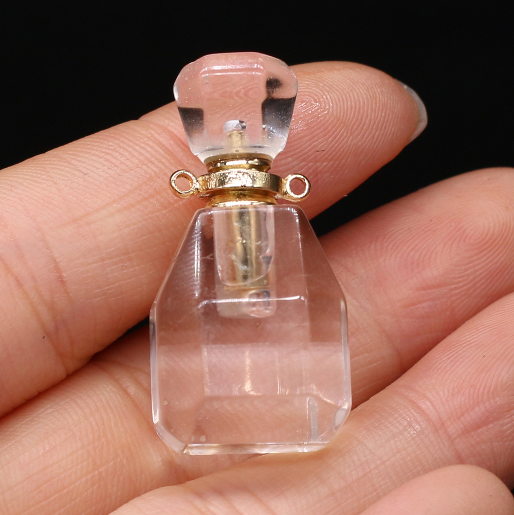Exquisite natural semi-precious stone perfume bottles, white crystal, various shapes, DIY accessories, fashionable and exquisite wholesale production pic 59