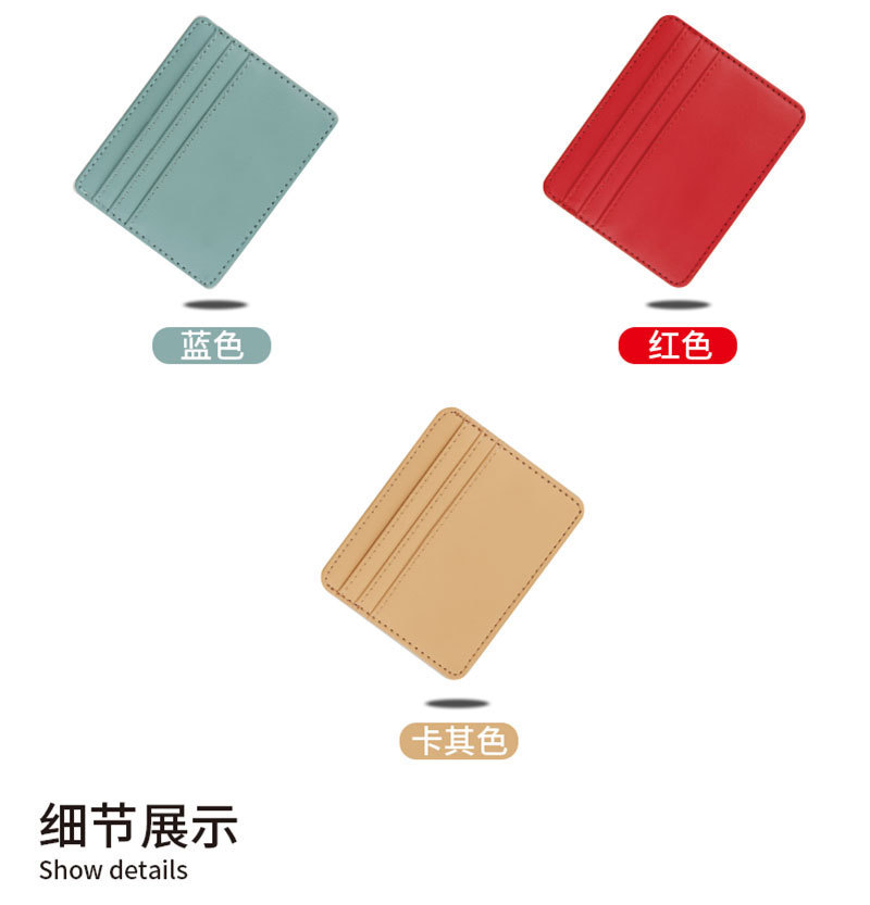 Wholesale of cross-border in-stock card packs with large capacity, small card packs and multiple card packs, high-end leather pu card sets for women pic 25