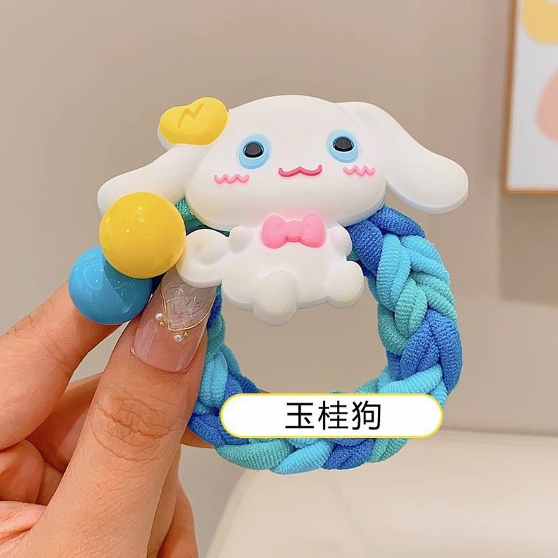 彩虹编织儿童头绳发圈扎头发可爱卡通公仔皮筋diy发饰皮套女批发详情45
