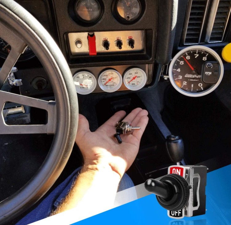 KN3(C)-101A car joystick toggle switch 20A two-pin self-locking power button switch with waterproof cover pic 9