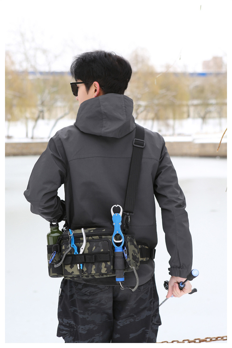 Lu Ya Bag, multi-functional waist bag, single-shoulder backpack, fishing crossbody bag, fishing gear rod bag, fishing storage bag, complete set of equipment pic 30