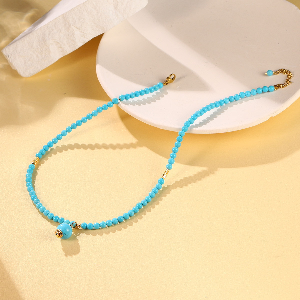 新款ins小众设计多彩串珠高级感简约项链天然珍珠时尚多巴胺颈链详情24