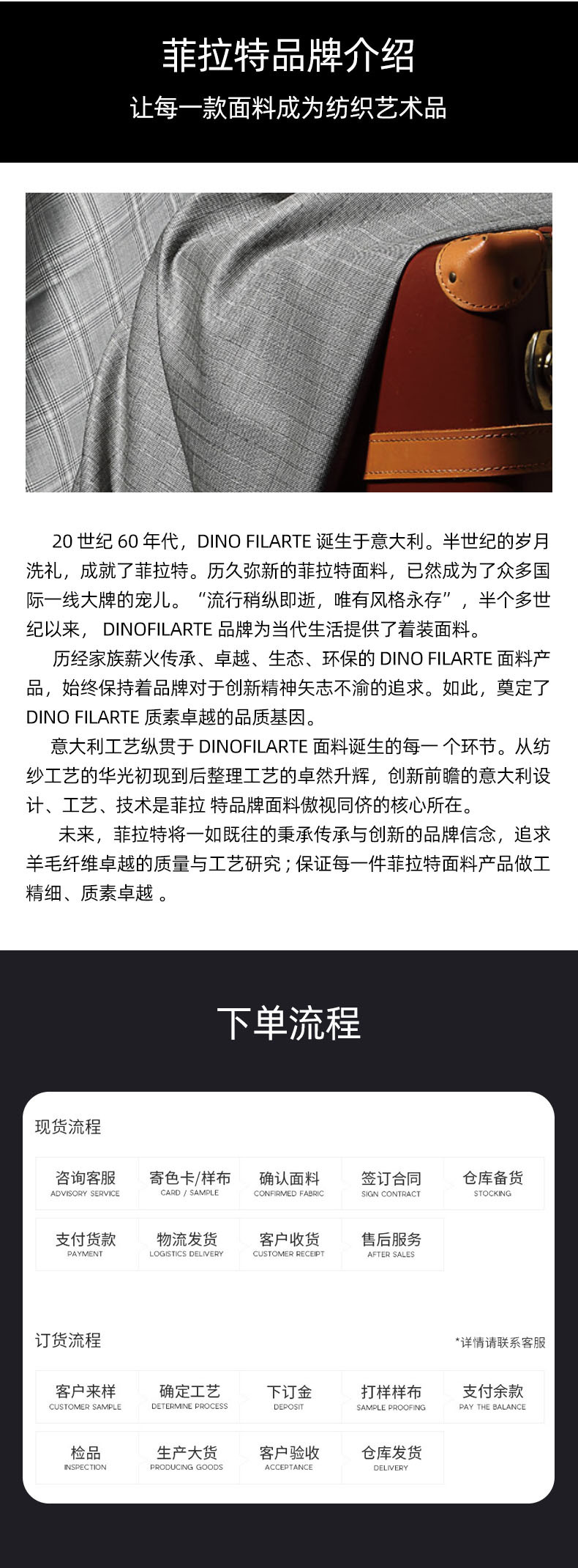 菲拉特纯羊毛西装面料斜纹西服精纺毛料秋冬素色10014-super110详情6